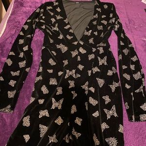 V neck butterfly jumpsuit